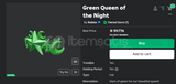 Limited Green Queen of The Night