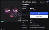 limited Heart Gaze - Zara Larsson 23k robux