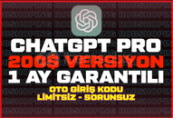 ⭐️LİMİTSİZ + TAM OTO⭐️ChatGPT 200$ Pro + Sora⭐️