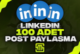 ✨Linkedin 100 Adet Post Paylaşma!