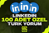 ✨Linkedin 100 Adet Türk Yorum!