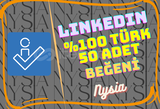 LinkedIN - %100 Türk 50 Beğeni ⭐