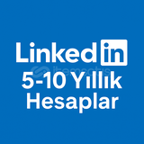 LinkedIn 5-10 Yıllık Hesaplar(0-10 bağlantı)