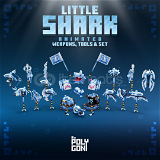 ⭐Little Shark Animated Weapons & Tools Set⭐