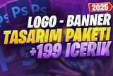 ⭐LOGO - BANNER TASARIM PAKETİ +199 İÇERİK !! ⭐