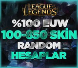 LOL 100-850 arası skin olan hesaplar