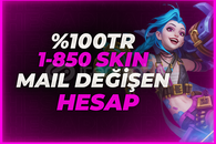 LOL 100% TR 20 LEVEL MAİL DEĞİŞEN HESAP