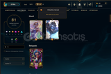 LOL 81 KOSTÜMLÜ 258 LEVEL ALTIN 2 RANK HESAP 