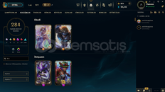  284 KOSTÜM 594 LEVEL PLATİN 4 MAİNLEMELİK HESAP