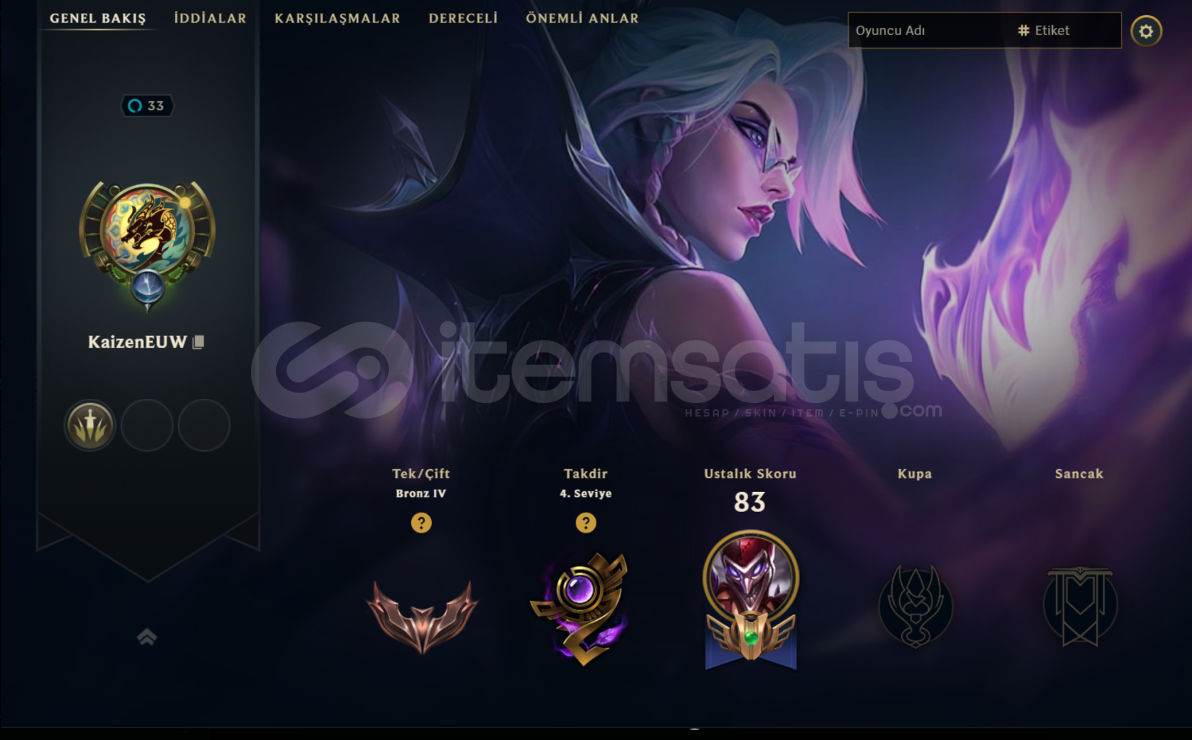 Lol Euw Kasmalık Hesap 33 LVL Lol Euw Kasmalık Hesap 33 LVL