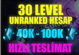 TR DERECELİ HAZIR %100WR UNRANKED FRESH HESAP