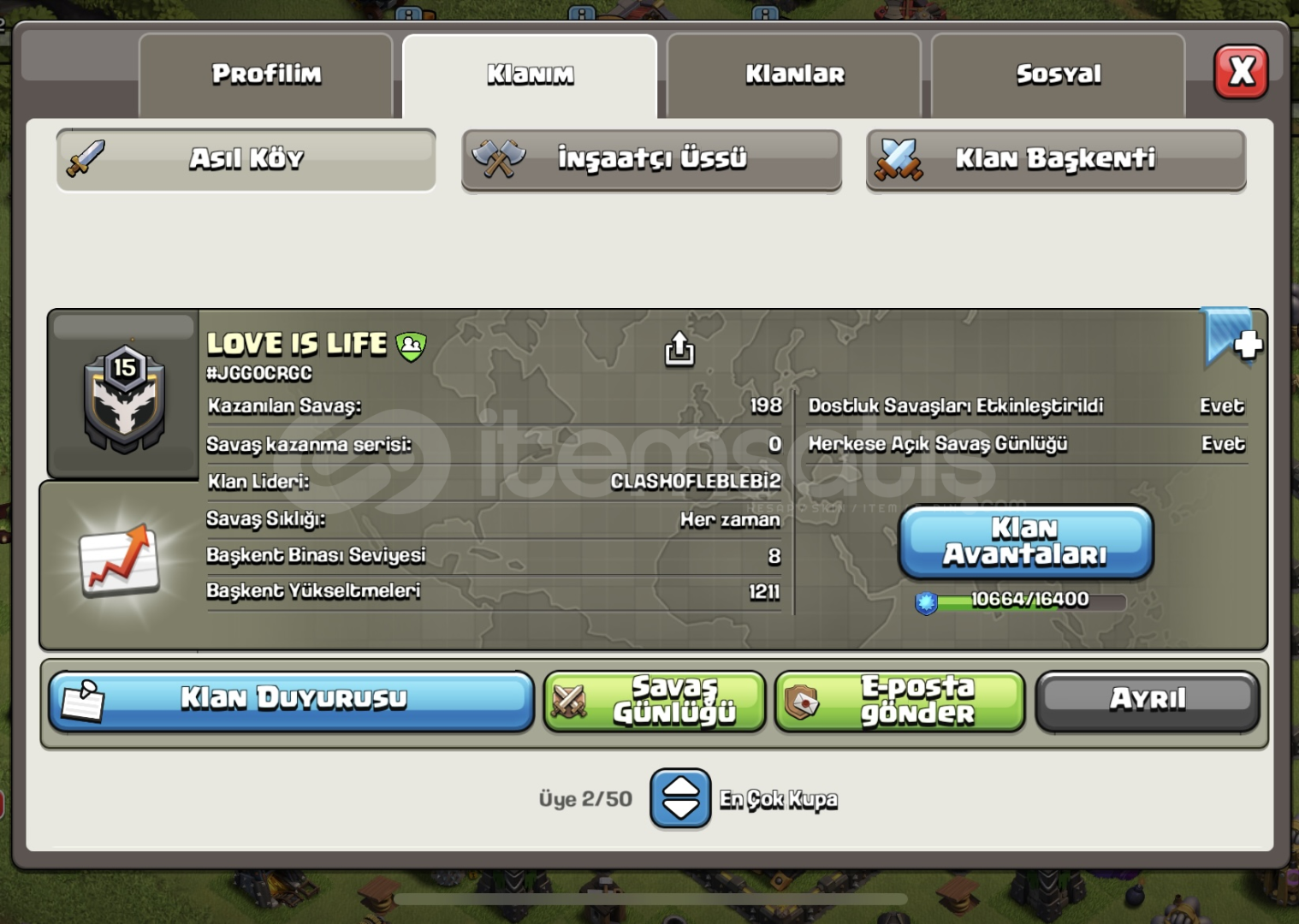 LOVE İS LİFE | 15 SEVİYE KLAN LOVE İS LİFE | 15 SEVİYE KLAN