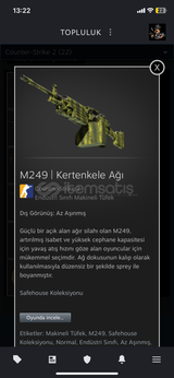 M249 | Kertenkele Ağı / KUPON SKİN 