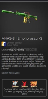 M4A1-S Emphorosaur-S ÇOK GÜZEL SKİN!!