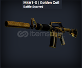 M4A1-S Golden Coil Battle Scarred