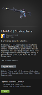 M4A1-S Stratosphere (Görevde Kullanılmış)