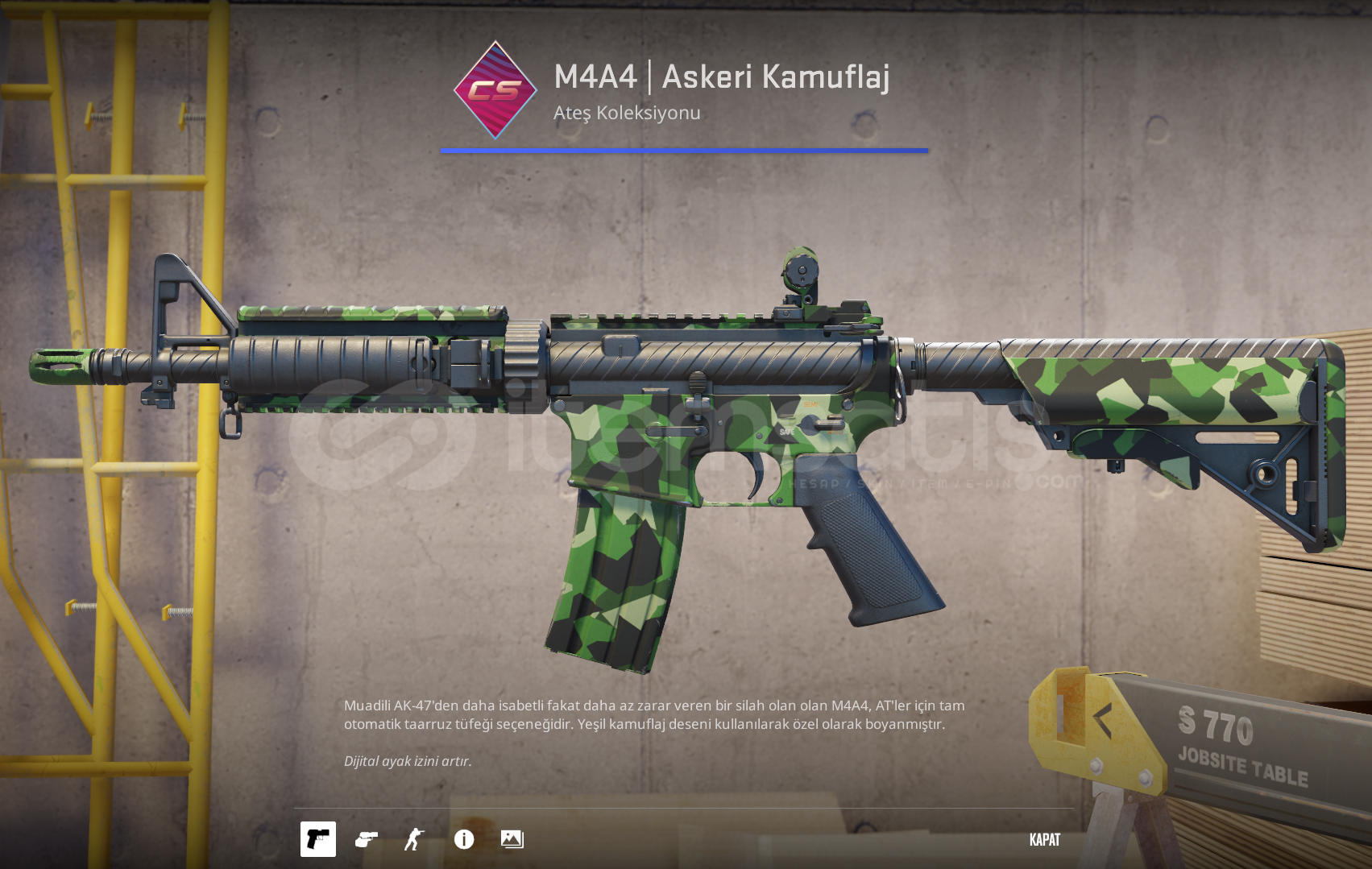 ⚡ M4A4 | Askeri Kamuflaj ⚡ M4A4 | Askeri Kamuflaj