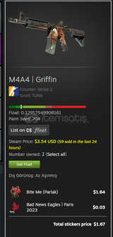 M4A4 | Griffin (Minimal Wear)