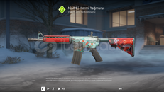 ⭐️M4A4 | Bullet Rain 0.17 FLOAT!! 4 STİCKER⭐️ 