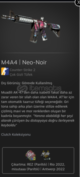 M4A4 | Neo-Noir (Görevde Kullanılmış)