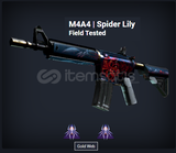 M4A4 Spider Lily Field Tested 20 GOLD WEB STCKR