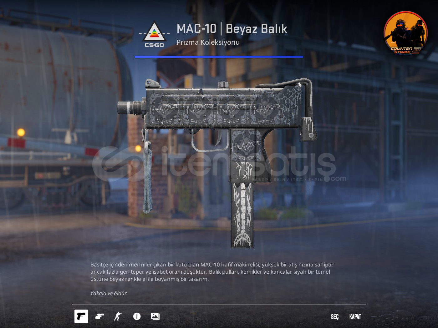 ⚡MAC-10 | Beyaz Balık 5x Parlak Sticker ⚡MAC-10 | Beyaz Balık 5x Parlak Sticker