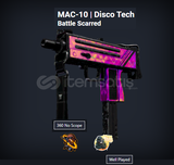 MAC-10 Disco Tech Battle Scarred