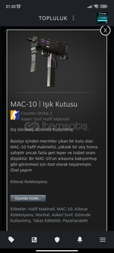 Mac-10 ışık kutusu 