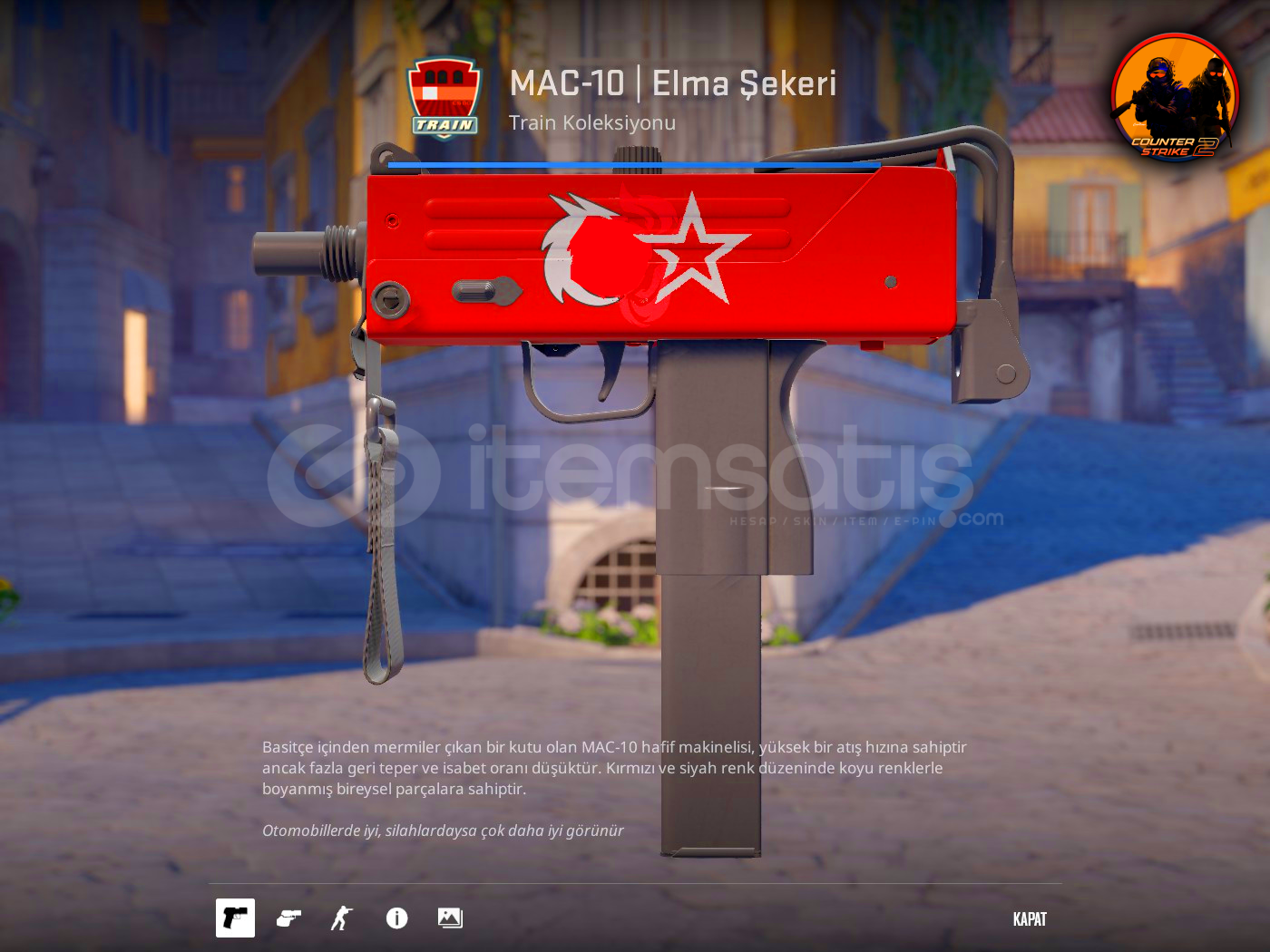 ❤️ MAC-10 | Türk Bayraklı Skin ❤️ MAC-10 | Türk Bayraklı Skin