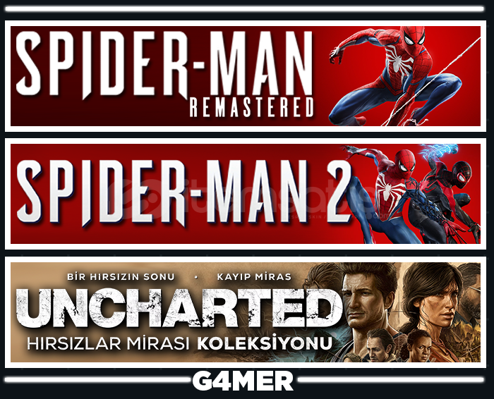 Spider Man 2 + Remastered + UNCHARTED Spider Man 2 + Remastered + UNCHARTED
