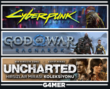 Ragnarök + Cyberpunk 2077 + UNCHARTED Ragnarök + Cyberpunk 2077 + UNCHARTED