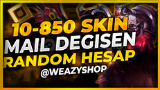 [MAİL DEĞİŞEN]10-850 SKİN HESAP