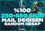 ⭐️[MAİL DEGİSEN] %100 250-850 SKİN GARANTİ