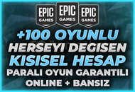⭐[MAİL DEĞİŞEN] +100 Oyun Garantili Epic Games⭐
