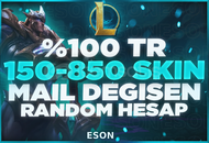 ⭐️[MAİL DEGİSEN] %100 TR 150-850 SKİN GARANTİ