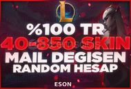 ⭐️[MAİL DEGİSEN] %100 TR 40-850 SKİN GARANTİ