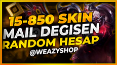 [MAİL DEĞİŞEN]15-850 SKİN HESAP