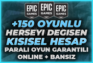 ⭐(MAİL DEĞİŞEN) +150 Oyun Garantili Epic Games⭐ ⭐(MAİL DEĞİŞEN) +150 Oyun Garantili Epic Games⭐