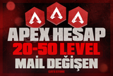 ⭐[MAİL DEĞİŞEN] 20-50 LEVEL APEX RANDOM⭐