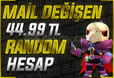 ⭐MAİL DEĞİŞEN⭐44.99⭐BS SORUNSUZ⭐ RANDOM HESAP