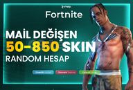 [50-850 Skin✅]⚡Mail Değişen | Random Hesap | F.
