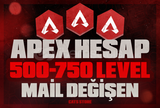 ⭐[MAİL DEĞİŞEN] 500-750 LEVEL APEX RANDOM⭐