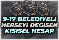 ⭐[MAİL DEĞİŞEN] 9-17 BELEDİYE + GARANTİ HESAP⭐