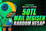 ⭐[MAİL DEĞİŞEN] Brawl Stars 50 TL RANDOM HESAP