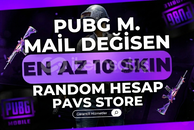 MAİL DEĞİŞEN EN AZ 10 SKİNLİ RANDOM HESAP PUBGM