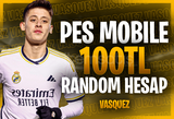 ⭐[MAİL DEĞİŞEN] PES MOBILE 100 TL RANDOM