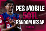 ⭐[MAİL DEĞİŞEN] PES MOBILE 50 TL RANDOM