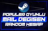 ⭐(MAİL DEĞİŞEN) STEAM POPÜLER OYUNLU RANDOM⭐