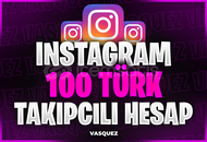 ⭐MAİL TESLİM İNSTAGRAM 100 TÜRK TAKİPÇİLİ HESAP