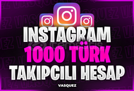 MAİL TESLİM İNSTAGRAM 1000 TÜRK TAKİPÇİLİ HESAP
